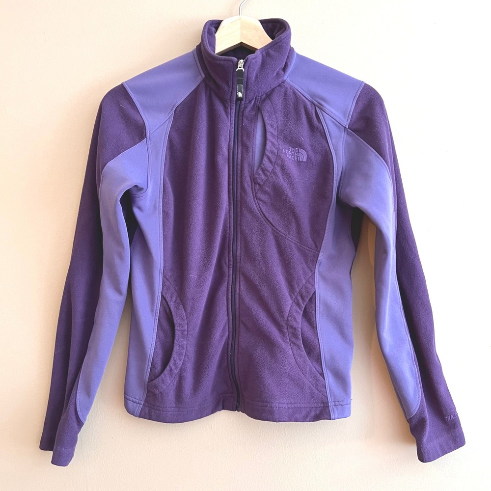 The North Face Womens TKA 100 Fleece Jacket Full Zip Purple AB6Q Outdoor Fall XS